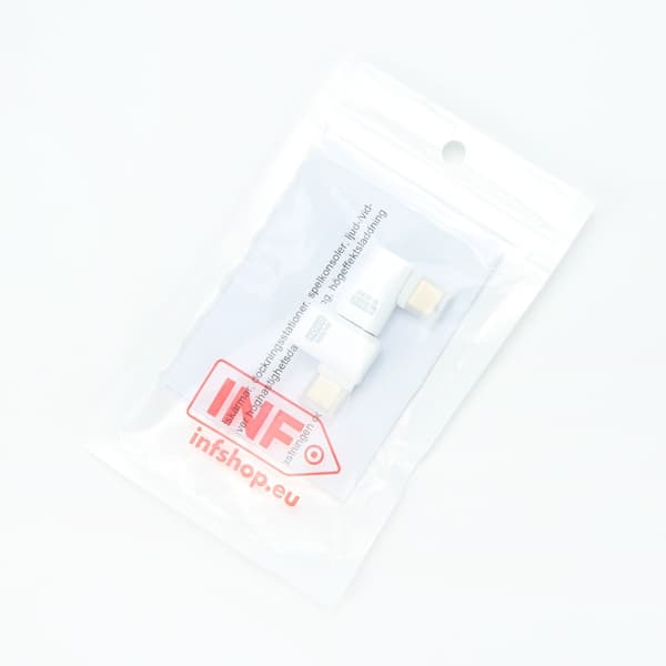 240W 80Gbps USB-C Hunn til USB-C Hann Sidebøyningsadapter - 2-pakning White