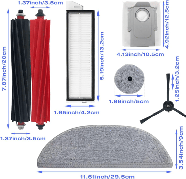 Tarvikkeet Roborock S8 MaxV Ultra 19 osaan
