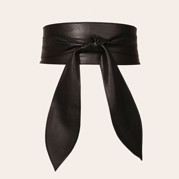 Bred midjekjol med rosett Black