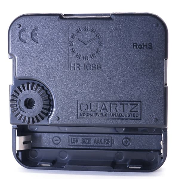 High Torque I Shaft Clock Movement with Hands - Black