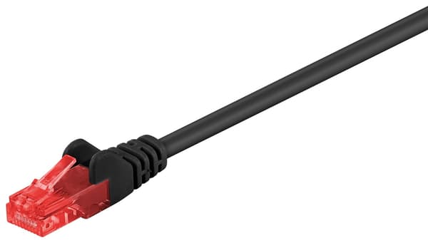 Netværkskabel CAT 6, U/UTP, sort