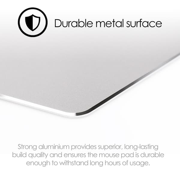Musemåtte Premium Aluminium Rektangulær Sølv