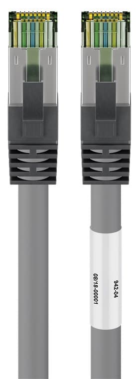 CAT 8.1 patchkabel, S/FTP (PiMF), grå