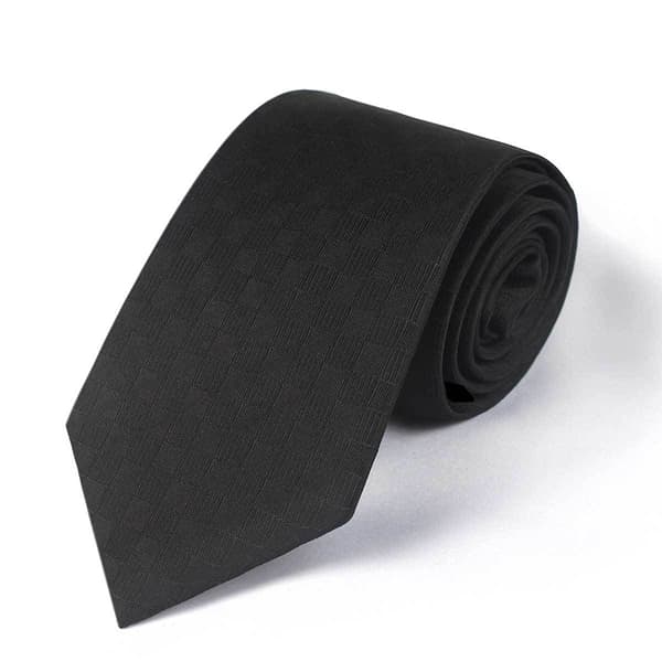Klassisk slips av polyestersilke Black