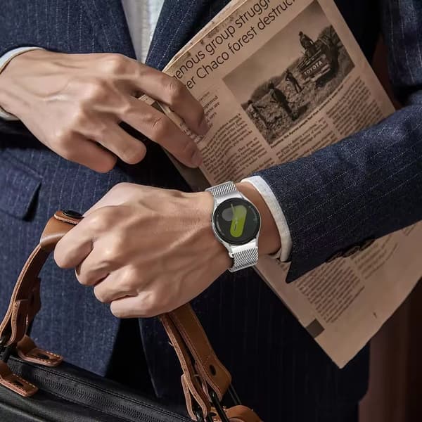 Milanese Loop -kellon ranneke älykelloille Silver 20 mm