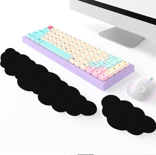 Håndledsstøtte til tastatur, lavet af blødt memory-foam