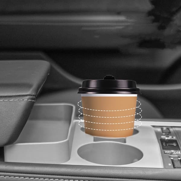 Koppholdere for Tesla Model Y/3, Center Console Insert Tray Organizer Grey