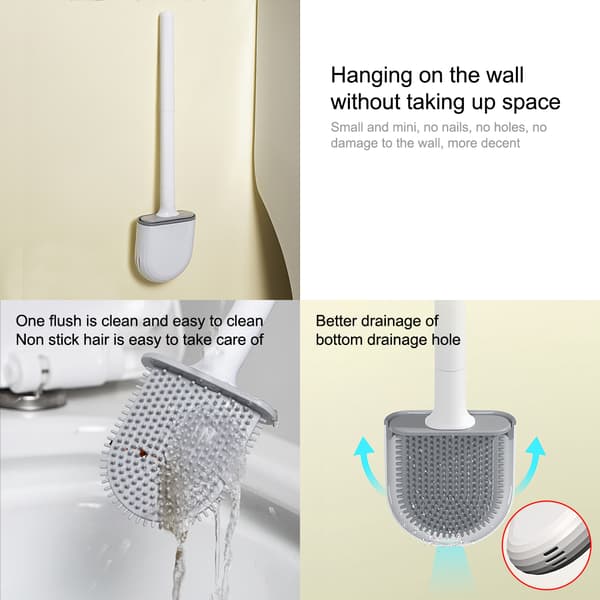 WC-harja pidikkeellä TPU White
