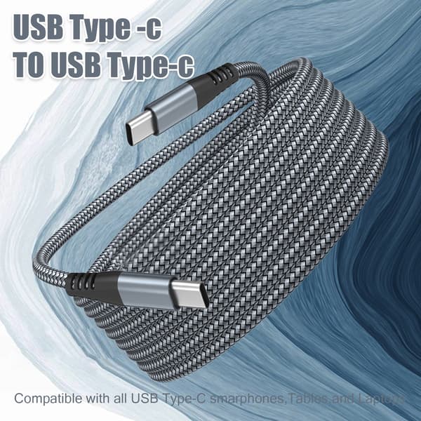 USB-C ladekabel 60 W hurtiglading Grey 3 m