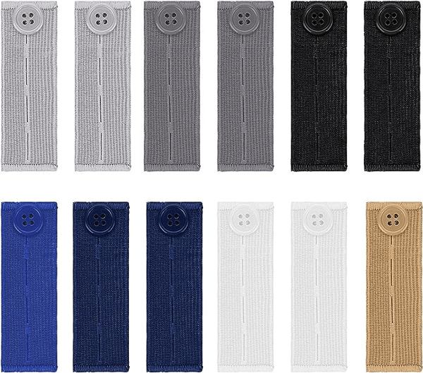 Elastisk linningforlænger med huller, 12-pak 12-Pack