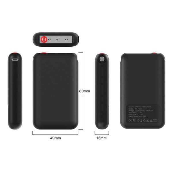 Akkulämmitteiset sukat 4000 mAh Black M