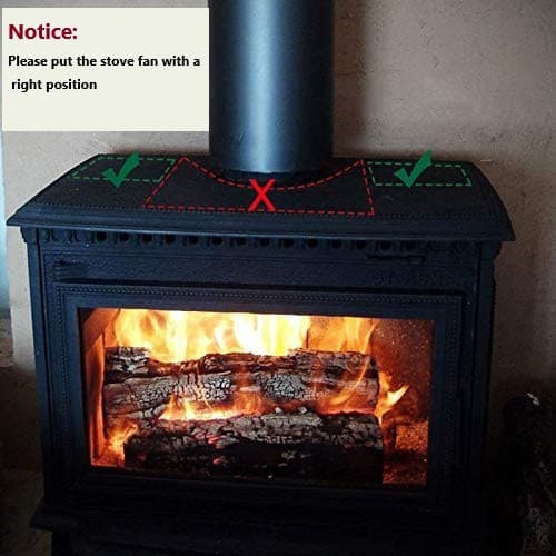 Komfyrvifte for bedre varmefordeling 5 blader Sort