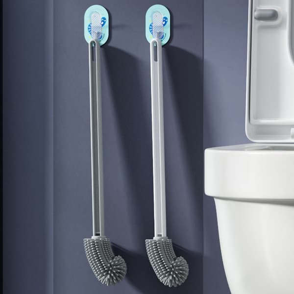 Kaareva silikoninen wc-harja Grey