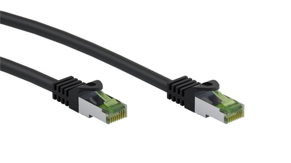 GHMT-certifierad CAT 8.1 patchkabel, S/FTP (PiMF), svart