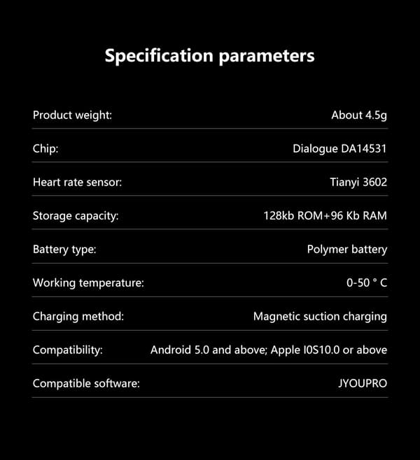 Smart Ring med 30 dagers batteritid, IP68 vanntett, hjertefrekvens, oksygennivå og søvnovervåking Black 12