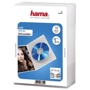 HAMA DVD-Box Slim Läpinäkyvä 10 kpl
