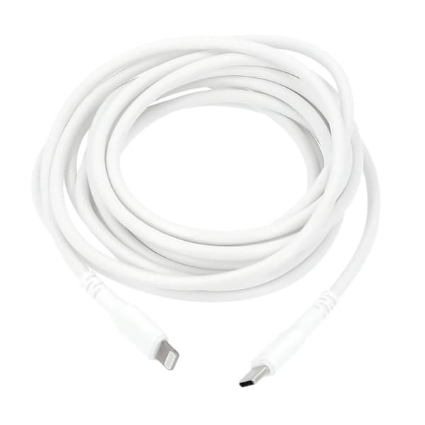 Ladekabel USB-C til Lightning 3m Hvit MFI C94