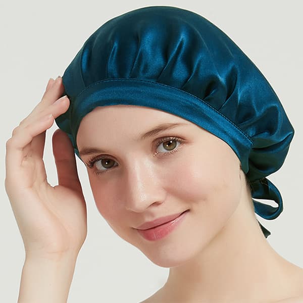 16 Momme Silk Sovmössa Blue