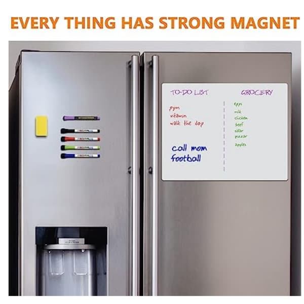 Magnetisk tavle til køleskab White A4