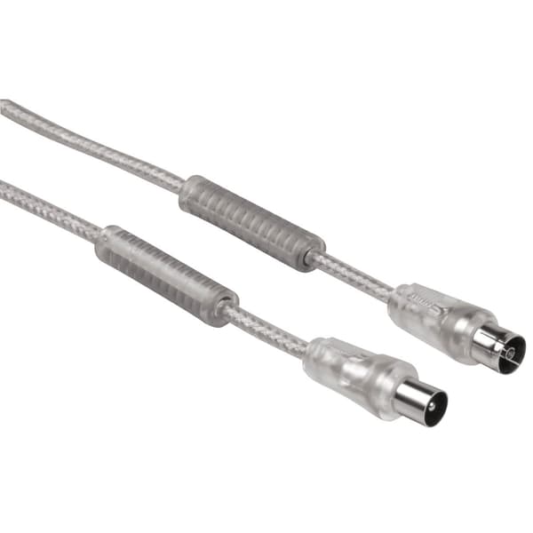 Kabel Antenn 90dB Ferrit Transparent-Silver1.5m