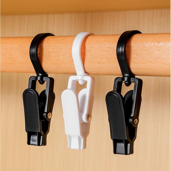 5-pack multifunktionelle roterende opbevaringsclips Black