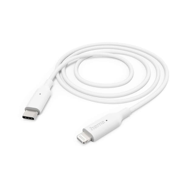 Ladekabel USB-C til Lightning 1,0m Hvid