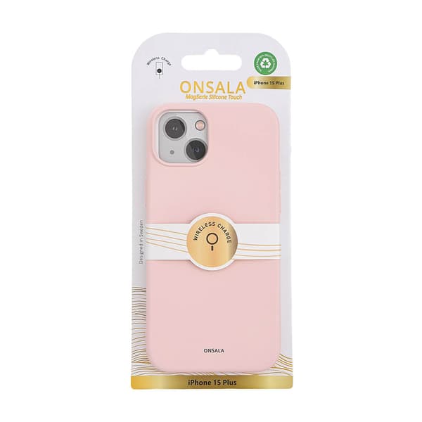 Back Sil Touch Recycled MagSerie iPhone 15 Plus Chalk Pink