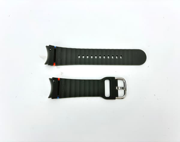 Samsung Watch 7 Wave Strap - Sølvspenne (blekningsbestandig) - Armégrønn