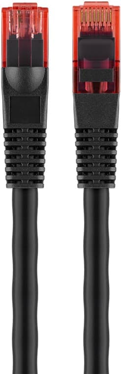 Patchkabel CAT 6A för dragning utomhus, U/UTP, svart