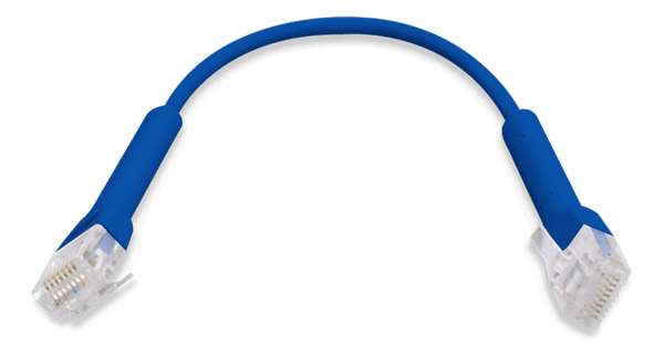 UniFi Ethernet Patch Cable Bendable booted RJ45 blue