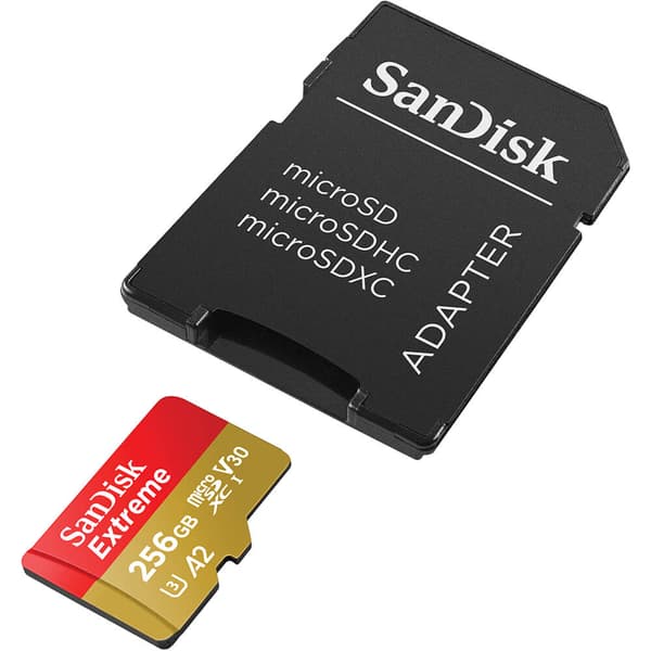 MicroSDXC Extreme 256GB Adapter 190MB/s A2 C10 V30