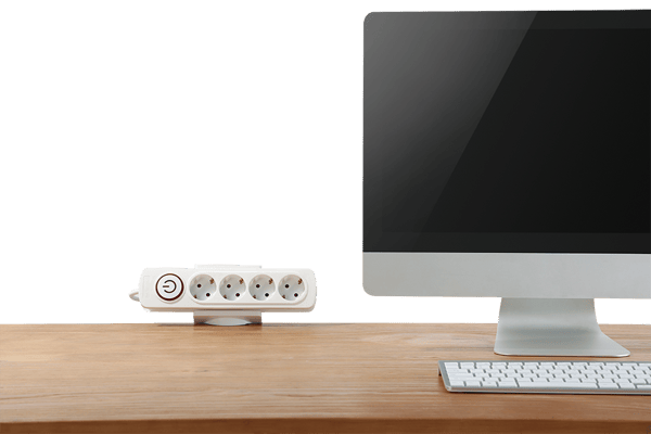 OFFICE Clamp-on power strip holder for desks, white