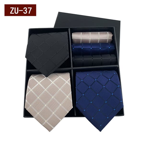 Gaveæske Silkeslips Hanky-sæt 3 stilarter herreslips MultiColor 2