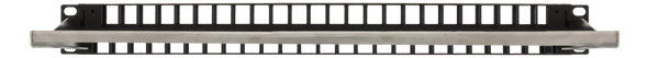 19" Keystone patch panel, 48 ports, 1U, metal, black