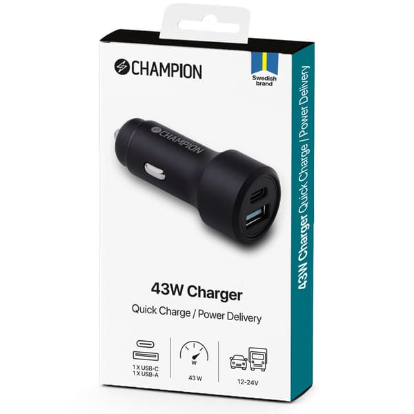 FastCharge QC/PD USB-oplader Duo 43W