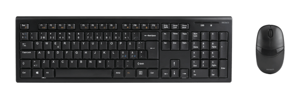 Wireless keyboard mouse Nordic USB nanoreceiver 10m range