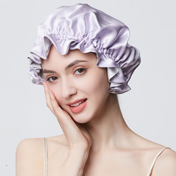 100% Mulberry Silk Sovehætte Black