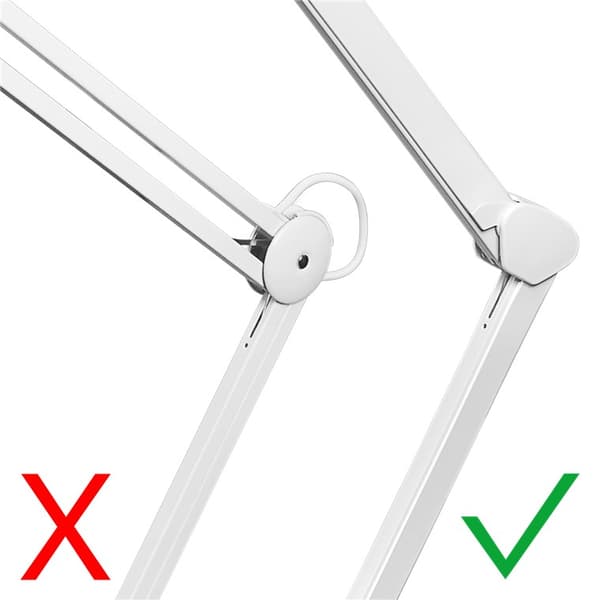 LED-forstørrelseslampe med klips, 9 W, hvit