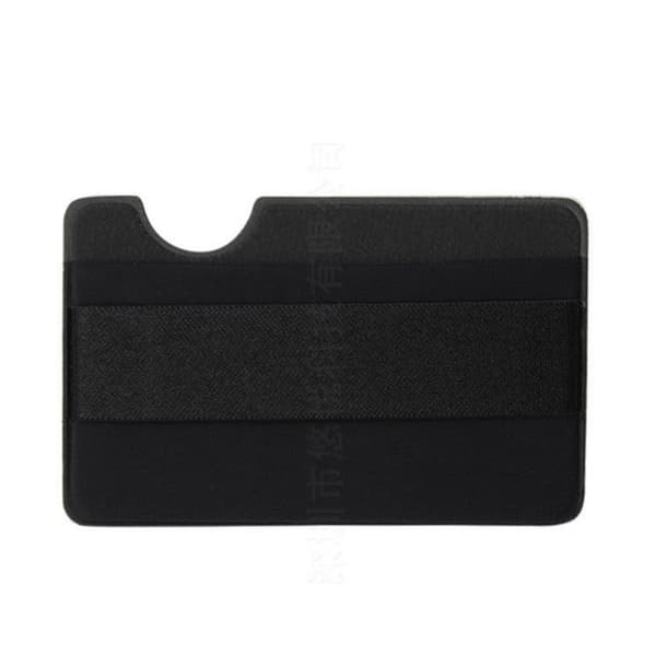 Selvklebende kortholder med stropp Black