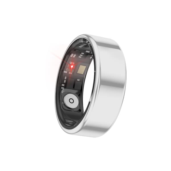 Smart Ring med 30 dagers batteritid, IP68 vanntett, hjertefrekvens, oksygennivå og søvnovervåking Silver 11