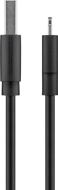 Lightning USB-opladnings- og synkroniseringskabel, 0,5 m, sort
