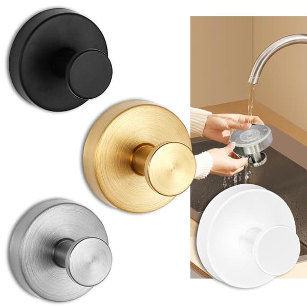 Krokar med Sugkopp, 2 pack Black
