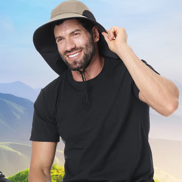 Justerbar Solhatt med Nackskydd - 54-58cm Model 5