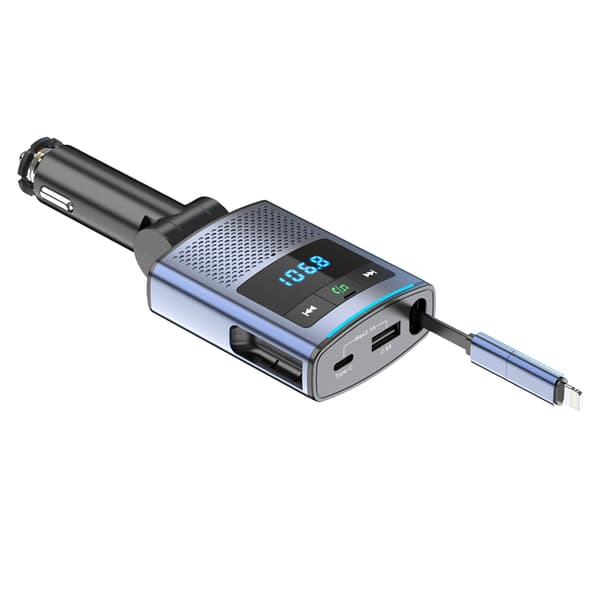 Autolaturi: Nopea lataus ja Bluetooth FM-lähetin