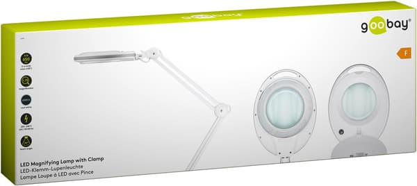 LED-forstørrelseslampe med klemme, 8 W