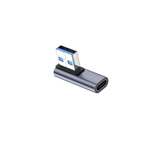 2-pak vinklet USB-C hunn til USB-A hann adapter: Strøm- og dataoverføring