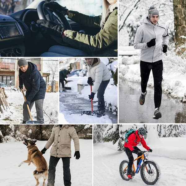 Varme vinterhandsker med touch Grey S