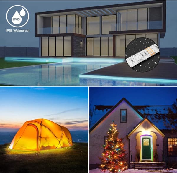 Lyslist med 7 farger og Bluetooth appkontroll Black 4 m