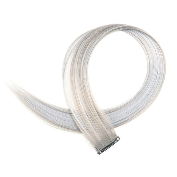10Pcs Clip in Hair Extensions LightGrey