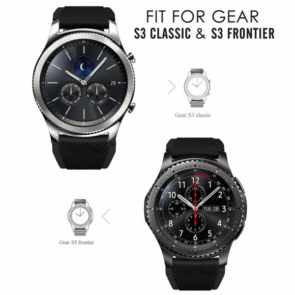 Samsung Gear S3 Frontier / Classic armbånd - sort